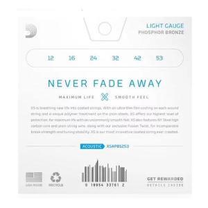 D'ADDARIO XS ACOUSTIC PHOSPHOR BRONZE 012