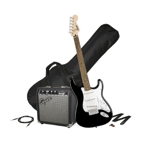 Fender sq strat pack sss blk gb hotsell