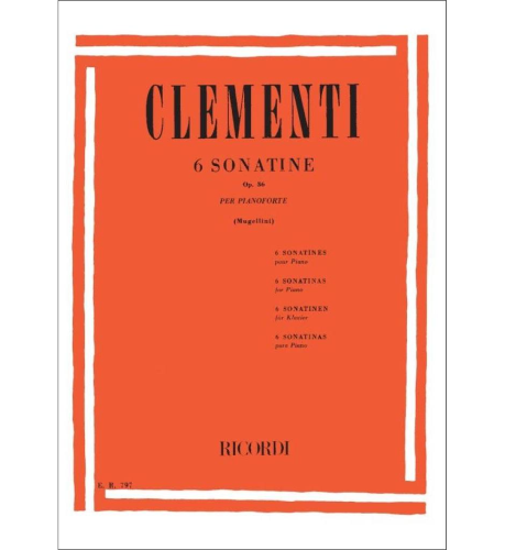 CLEMENTI 6 SONATINE OP. 36 PER PIANOFORTE
