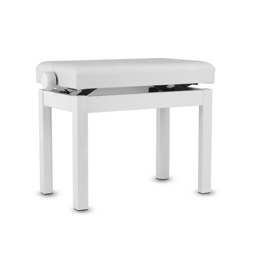 PANCA REGOLABILE BIANCA PER PIANOFORTE