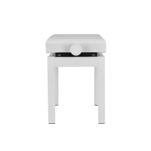 PANCA REGOLABILE BIANCA PER PIANOFORTE