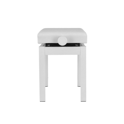 PANCA REGOLABILE BIANCA PER PIANOFORTE