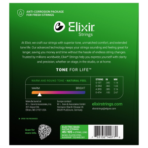 ELIXIR NANOWEB 14077 LIGHT/MEDIUM LONG SCALE BASS